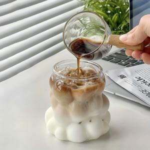 Mug Kopi Kaca Transparan 350ml Bergaya dengan Desain Inovatif Tahan Panas untuk Menikmati Minuman - Product Image 3