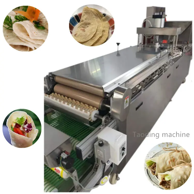 Ev lavash ekmek makinesi üretim hattı oto krep yapma makinesi villamex tortilla makinesi
