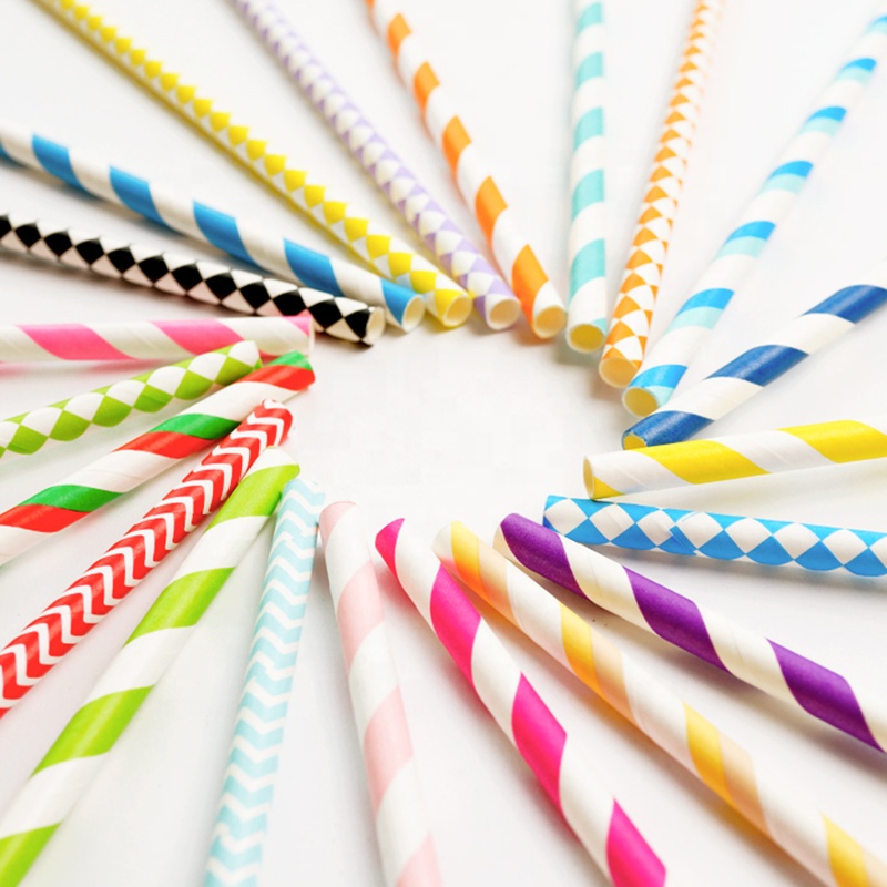 Eco-friendly Disposable Kraft Paper Straw Biodegradable Bubble Tea Straw