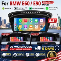 Layar Mobil Android 14 8.8" untuk BMW Seri 5 E60 E61/ Seri 3 E90 E91 E92 E93 Wireless CarPlay CCC Snapdragon 8-Core