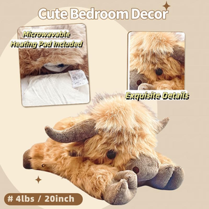 Peluche de Vaca <span class=keywords><strong>Highland</strong></span> Personalizado con Almohadilla Térmica Apta para Microondas Sin Aroma, Venta al Por Mayor - Product Image 3