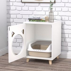 Casa <span class=keywords><strong>de</strong></span> <span class=keywords><strong>Madera</strong></span> para Gatos con Muebles Desmontables <span class=keywords><strong>de</strong></span> Tela, Cama Colgante, Percha, Rascador para Gatos CNLF - Product Image 3