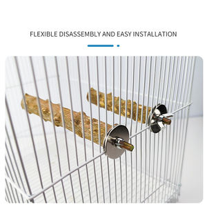 Posatoi portatili morso di animale domestico artiglio rettifica uccello pappagallo Stand animali domestici in legno giocattoli gabbia appesa pepe in legno uccello in piedi bastone - Product Image 3