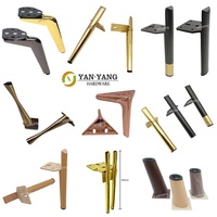Yanyang Eucalyptus Bois Massif Canapé Pieds Lit Jambes 8cm 10cm 12cm 15cm Noir Antique Peinture Ronde En Bois Meubles Jambes