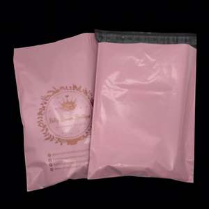 Custom LOGO Pink Poly Shipping Mailer Biodegradable Pink Courier <b>Bags</b> for Clothing 6x9 10x13 Postal Mailing <b>Bags</b> - Product Image 4