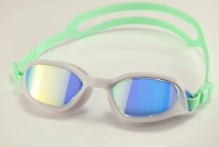 Lunettes de natation OEM en gros pour adultes, verres miroir, vision claire, silicone souple, étanches, pour piscine et extérieur