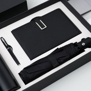 Coffret Cadeau d'Entreprise Haut de Gamme : Tasse Thermos Intelligente, Parapluie, Carnet A5 Rigide, Articles de Réunion Personnalisables avec Logo, Ensemble Cadeau d'Affaires de Luxe - Product Image 3