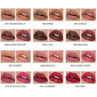 OEM Vegan 2-en-1 Rouge à lèvres et baume à lèvres double embout longue tenue mat hydratant et repulpant pour les lèvres Marque privée tendance