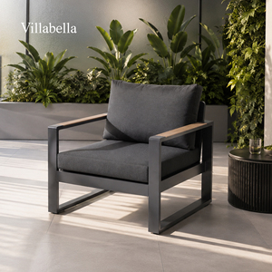 Canapé d'extérieur moderne en aluminium, mobilier de jardin, fauteuil individuel pour balcon, cour, terrasse - Product Image 1