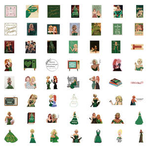 55 pièces sept maris d'Evelyn Graffiti autocollants guitare décoré autocollant PVC étanche autocollants - Product Image 5