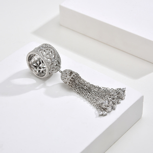 Ventas directas de fábrica Soporte Personalizado Ruso Kazajstán Diseño personal Joyería de moda popular 925 Anillo de borla de plata para mujer - Product Image 3