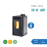 Poêle à granulés d'intérieur moderne JOOCHEN 6KW, télécommande, autoportant, en acier inoxydable, foyer intelligent pour bois, en promotion