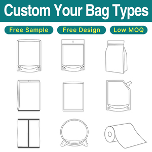 שקית אריזה מותאמת אישית למזון, מט, עומדת, מצופה בנייר כסף שחור, לאריזת בשר מיובש, עם סגירת רוכסן. - Product Image 6