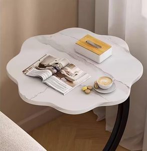 Mesa de Centro para Sala de Estar, Mesa Redonda Pequeña, Mesa Auxiliar Móvil para Sofá, Diseño Creativo y Sencillo para Dormitorio, Balcón, Ocio - Product Image 4
