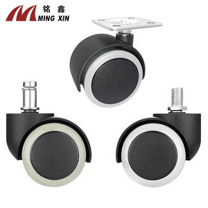 Ming Xin Furniture Caster 2 Inch Pu Wheel Silent Office <b>Chair</b> Wheel Plate Mount - Product Image 1