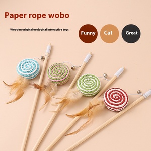 Bằng gỗ cực mèo <span class=keywords><strong>ticker</strong></span> Pet đồ chơi trêu chọc Stick <span class=keywords><strong>Cat</strong></span> bán buôn Pet Sản phẩm tương tác đồ chơi cho mèo - Product Image 4