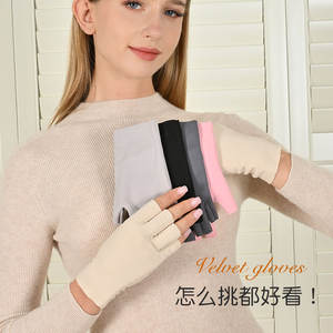 ถุงมือกันหนาวเดอร่ง เวลเวท เธอร์มอล ถุงมือกันหนาวแบบหนาบุขนแกะสำหรับกิจกรรมกลางแจ้ง เล่นสกี ปั่นจักรยาน ฤดูหนาว สำหรับทั้งชายและหญิง - Product Image 5