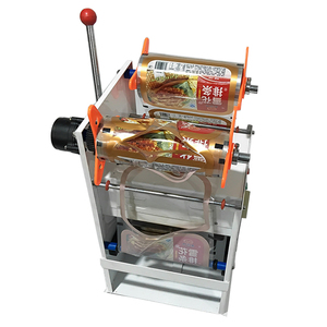 Machine de scellage semi-automatique électrique pour barquettes et contenants en plastique, pour la mise en film et le couvercle de récipients de soupes chaudes, idéale pour les coupes à boisson rondes. - Product Image 1