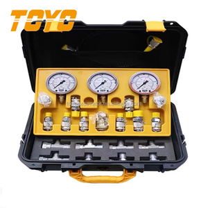 Outil de <span class=keywords><strong>diagnostic</strong></span> de machines de construction ensemble de manomètres hydrauliques pour kit de mesure de pression hydraulique à 5 jauges - Product Image 6