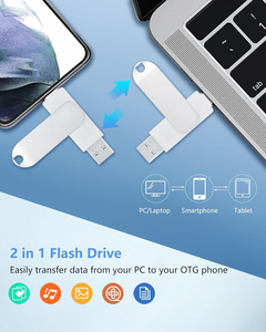 OTG <span class=keywords><strong>USB</strong></span> Stick Flash Drive kép 2 trong 1 <span class=keywords><strong>USB</strong></span> Flash <span class=keywords><strong>Memory</strong></span> Stick điện thoại di động Pendrive cho Android Điện thoại thông minh 16GB đến 512GB - Product Image 6