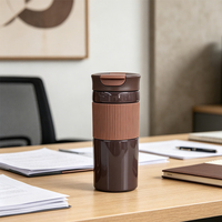Mug de voyage isotherme 2026 à double paroi en acier inoxydable, 500 ml, sans BPA, écologique, pour bureau et café, design moderne à paroi droite