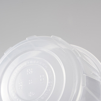 Vente en gros d'usine, bols en plastique jetables transparents en PP, design de couvercle hermétique pour éviter les déversements, emballage pour aliments pour bébés. Largement utilisé pour les soupes