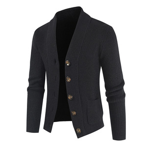 AW Casual Single Breasted <strong>Cardigan</strong> Sweater V-Neck <strong>Long</strong> Sleeve Knitted <strong>Mens</strong> <strong>Cardigans</strong> - Product Image 5