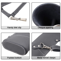 Carquois à flèches en cuir à double usage pour tir à l'arc, carquois de hanche, à suspendre à la taille, avec sangle réglable et clip de ceinture