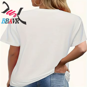 เสื้อยืดลำลองทรงหลวมลายกราฟิกหัวใจสำหรับผู้หญิงทันสมัย - Product Image 4