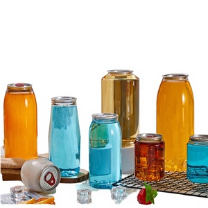 Latas de Plástico PET Transparente para Bebidas, Refrescos y Jugos, Tamaños de 100ml/500ml, con Tapa de Aluminio Fácil de Abrir, Más Vendidas - Product Image 1