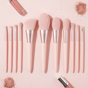 Set de 11 Brochas de Maquillaje Beige, Veganas, de Pelo Sintético, con Logotipo Personalizado, para Base, Polvo y Rubor, Profesionales, de Marca Privada, para Uso Diario - Product Image 4