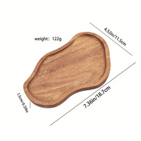 Creatieve massief houten acaciahouten pinda-vormige moderne minimalistische houten schaal theekopje houten dienblad voor fruit snacks serveerschaal