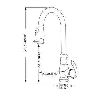 Grifo de cocina negro moderno de alta <span class=keywords><strong>gama</strong></span> - Product Image 6
