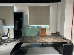 Scrivania bianca High-end di lusso <span class=keywords><strong>capo</strong></span> Hone mobili da ufficio a forma di L Manager esecutivo con armadio laterale bianco scrivania - Product Image 5