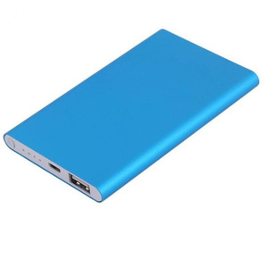 High Quality Custom logo Promotion Gift Colourful Metal Case Portable Power Bank 5000mah Power Bank