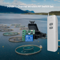 Interrupteur à distance haute puissance 1 canal 433 MHz DC12V pour aérateurs aquacoles ou dispositifs télécommandés sans pilote avec portée de 2000 m