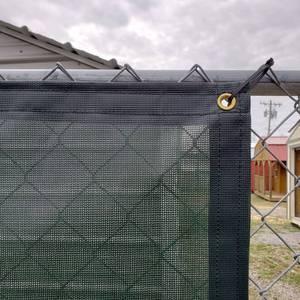 Haute déchirure PVC enduit maille tissu <span class=keywords><strong>vert</strong></span> foncé jardin clôture écran de confidentialité filet coupe-vent <span class=keywords><strong>pour</strong></span> court de tennis - Product Image 1