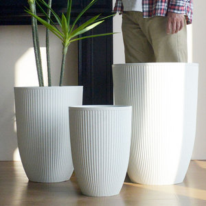 P447 Jardinières décoratives hautes en plastique pour plantes d'intérieur, pots à fleurs de grande qualité, légers, pour hôtel - Product Image 5