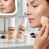 Fond de Teint Liquide Matifiant Couvrant Personnalisé avec Logo, Contrôle du Sébum, Éclaircissant, Blanchissant, Imperméable, SPF 15, à l'Huile de Jojoba – Vente en Gros