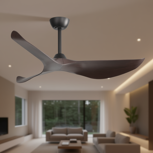 Ventilador de Techo Moderno de 52 Pulgadas para Interiores, 3 Aspas, Motor de Corriente Continua, Control Remoto, Sin Luz, para Uso Doméstico - Product Image 2