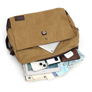 Sac de voyage en toile de coton tendance personnalisé Evercredit, sac bandoulière décontracté pour homme et femme, sac messager à la mode - Product Image 2