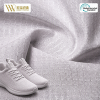 Tissu en maille 100 % polyester respirant, léger, à couche unique, teint écologiquement, couleurs personnalisées, anti-humidité, pour empeignes et semelles de chaussures