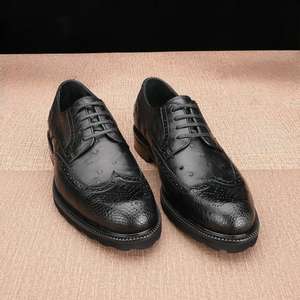 รองเท้าหนังนกกระจอกเทศสุดหรูสำหรับผู้ชาย งานแฮนด์เมด สไตล์ธุรกิจและงานทางการ - รองเท้าหนังคุณภาพสูงสไตล์อิตาลีสั่งทำพิเศษ - Product Image 5