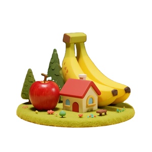 Tùy Chỉnh Pvc Phim Hoạt Hình Con Số Mini Thế Giới Giấc Mơ Vườn Apple Nhà Chuối Đồ Chơi Ce Rohs Chứng Nhận Thân Thiện Với Môi Sưu Tập Mô Hình Quà Tặng - Product Image 1