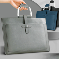 Sac de transport pour documents professionnels en cuir PU format A4, grande capacité, avec compartiments de rangement, sac à main pour le bureau, l'école, le travail et les voyages d'affaires