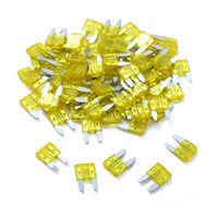 ANDU Mini Kit de Fusibles de Cuchilla para Auto, 120 Piezas, para 5A 10A 15A 20A 25A 30A AMP, Fusibles Mixtos para Autos