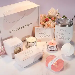 Hadiah Ulang Tahun untuk Wanita-Beri Kejutan dengan Set Keranjang Hadiah Spa Unik-Set Kotak Hadiah Selamat Ulang Tahun untuk Ibu Adik Perempuan