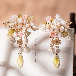 Accesorios para el cabello estilo Hanfu chino, horquillas con borlas etéreas, horquillas laterales de estilo antiguo, disfraz retro para niña. - Product Image 1