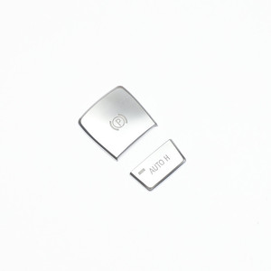 Pegatina de vinilo para coche, cubierta para botón de freno de mano, Material ABS, autoadhesiva para BMW X5 X6, decoración Interior, forma rectangular, 2 piezas - Product Image 3