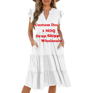 Estética Boho Beach Jamaica bandera estampado personalizado ecológico señora Casual vestido para mujer Sexy sublimación cintura vestido Idea de regalo - Product Image 5